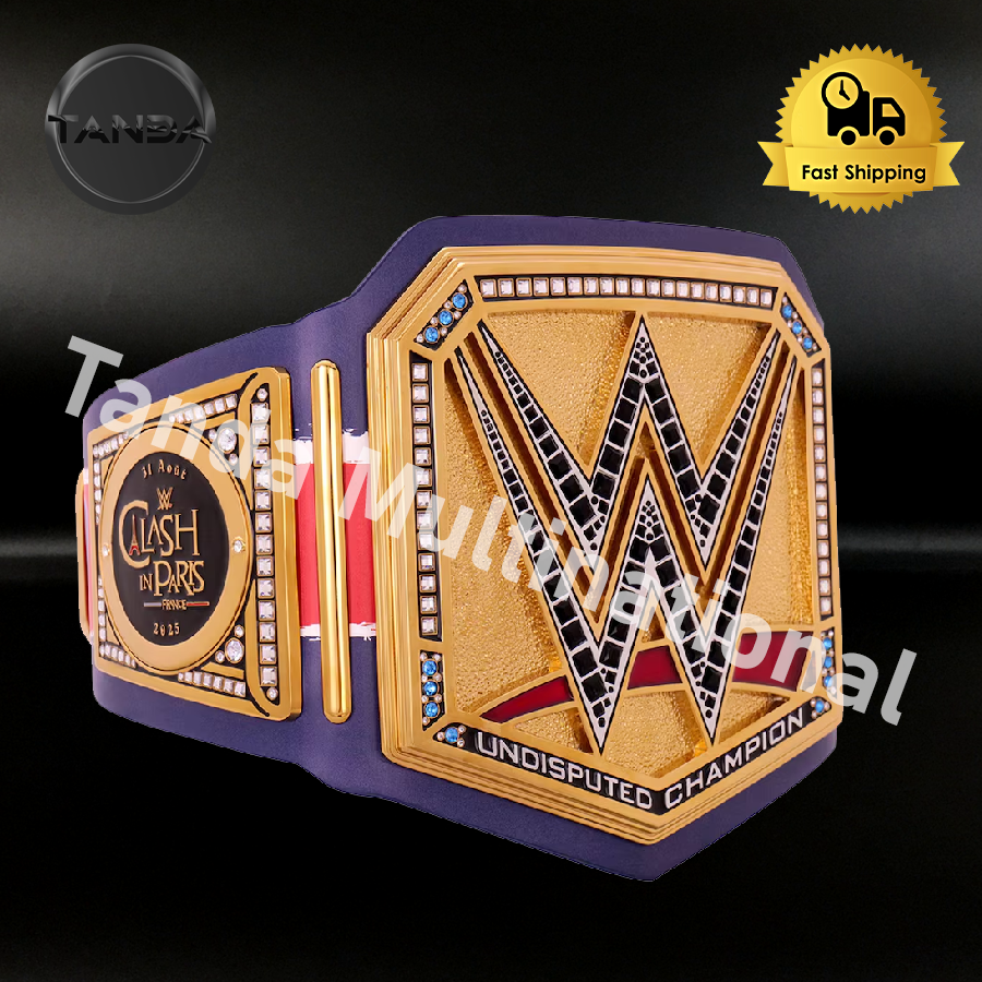 Clash in Paris 2025 WWE Championship Belt Wrestling Title 6mm Diecast
