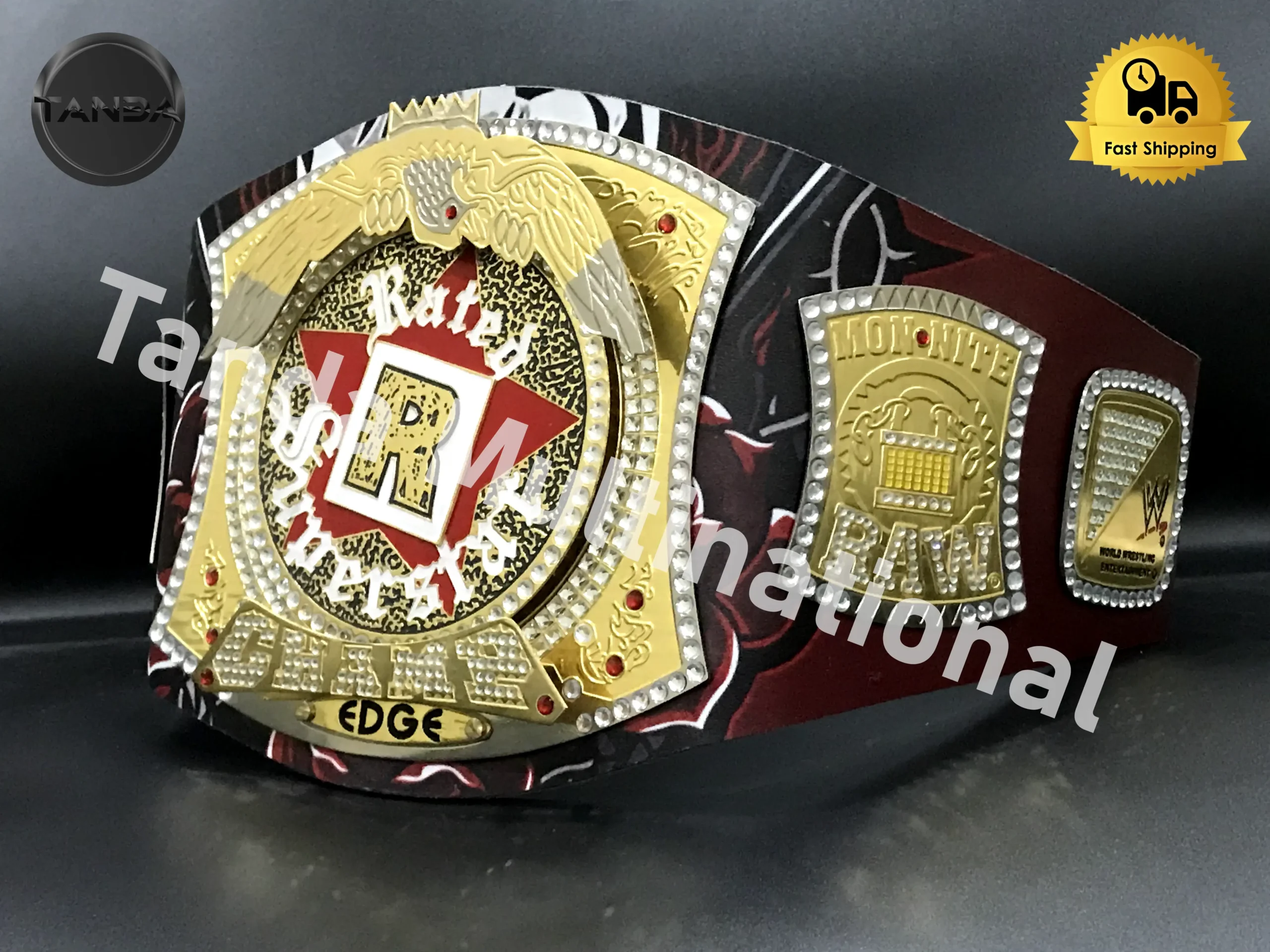 Custom Edge Rated R Spinner WWE Championship Belt Wrestling Title