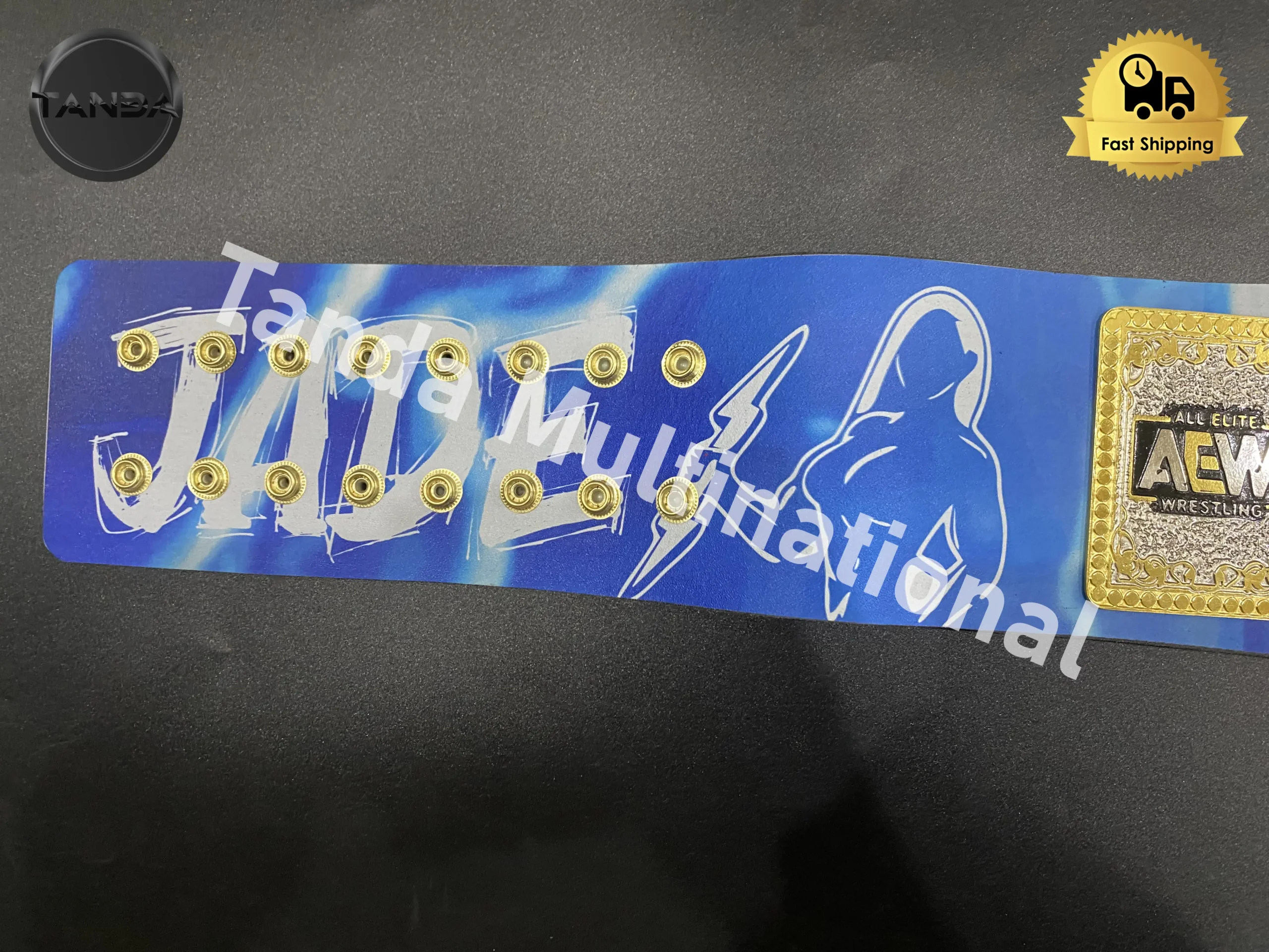 Custom Jade Cargill AEW Championship Belt Wrestling Title 2mm Brass