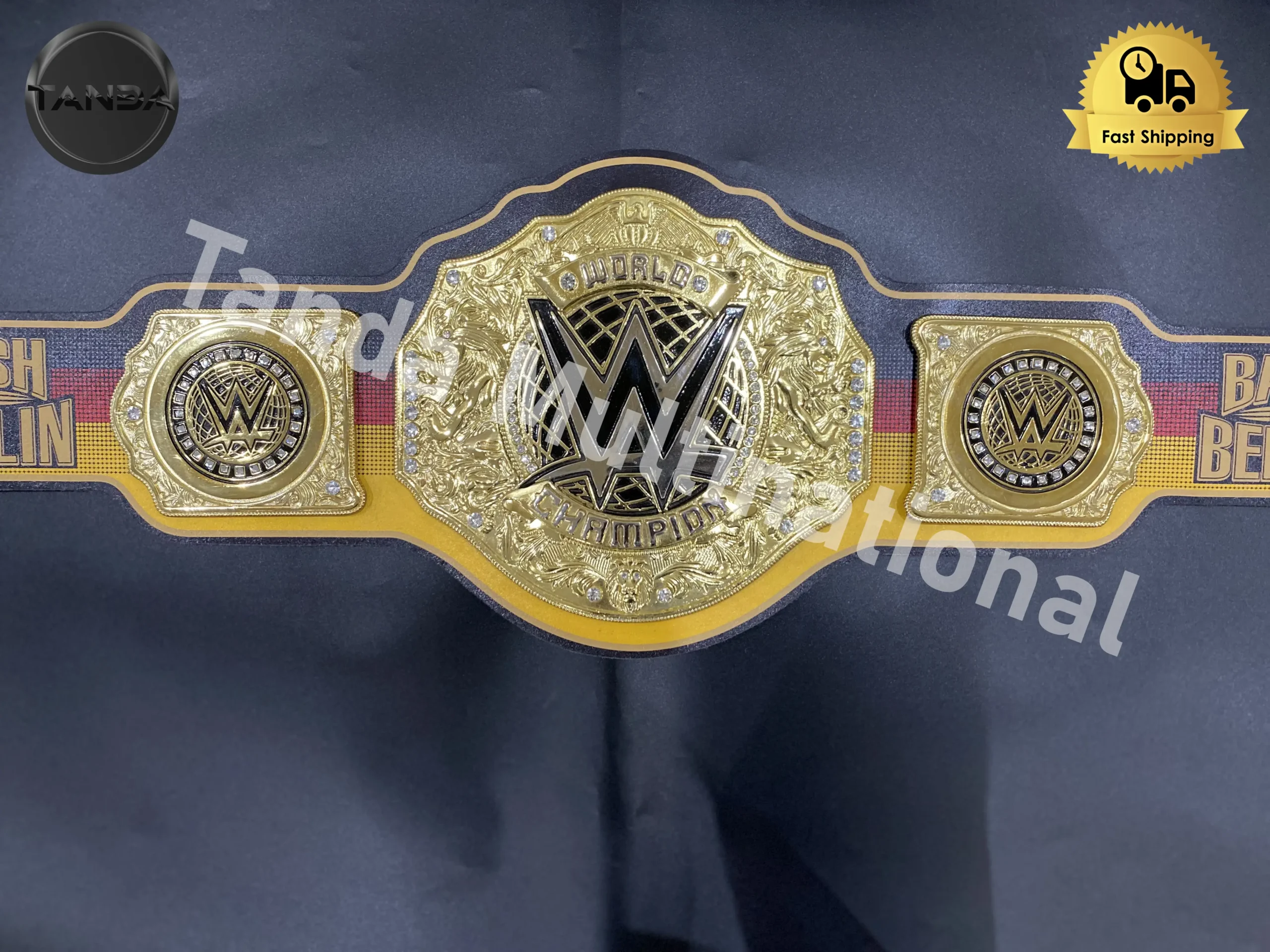 Bash in berlin wwe championship Belts Wrestling Title 6mm Diecast