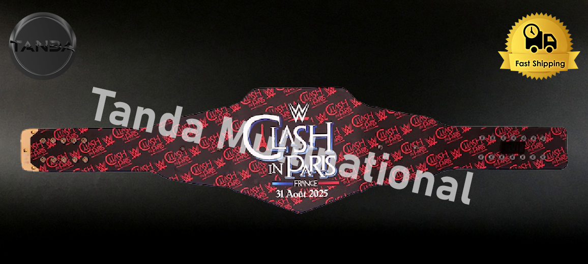 Clash in Paris 2025 WWE Championship Belt Wrestling Title 6mm Diecast