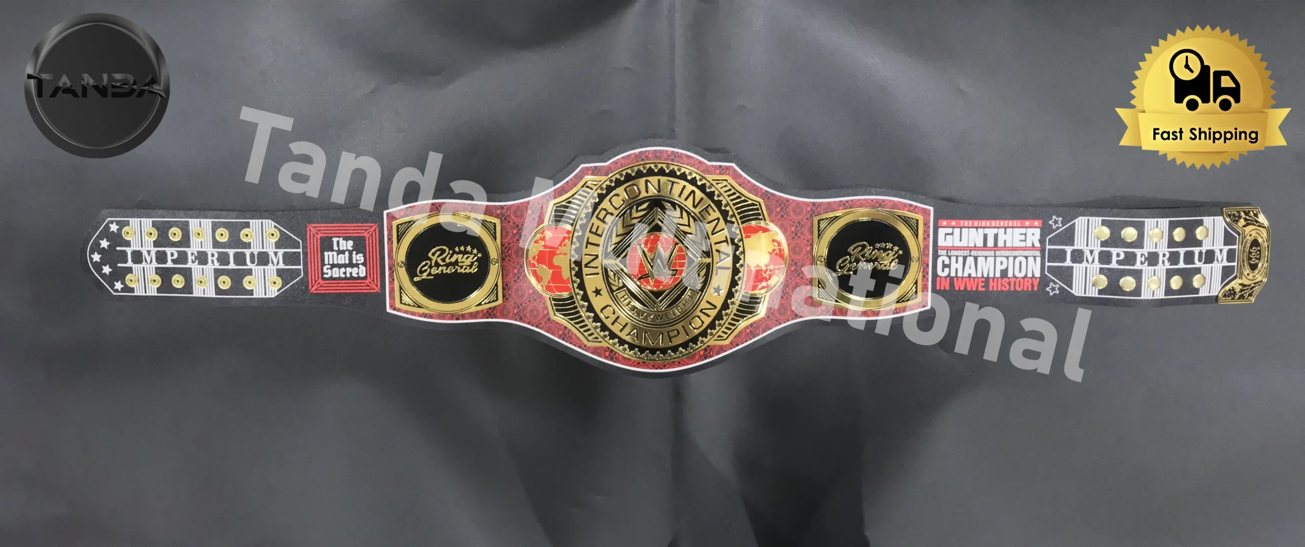 Gunther 666 Days Intercontinental WWE Championship Belt Wrestling Title 2mm Brass