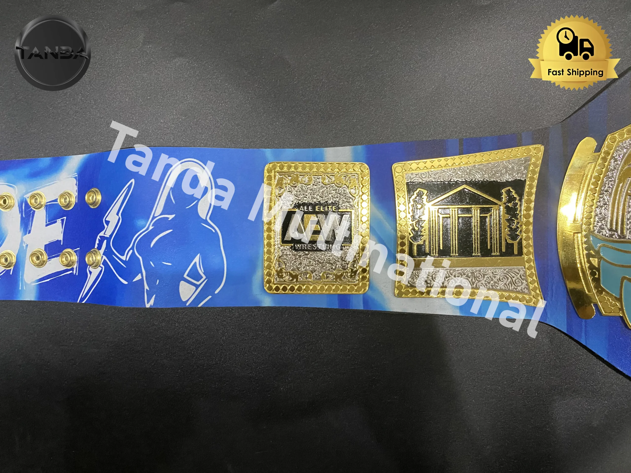 Custom Jade Cargill AEW Championship Belt Wrestling Title 2mm Brass